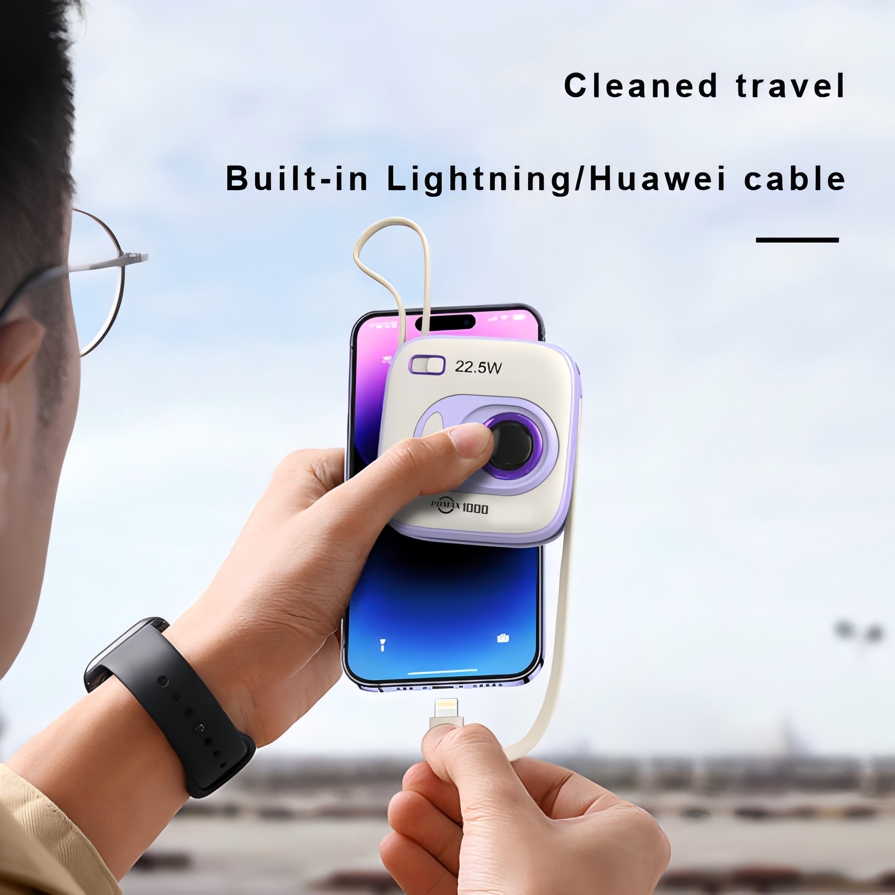 PDMAX 10,000mAh 22.5W Ultra-Fast Charging Power Bank with Digital Display & Dual LED 