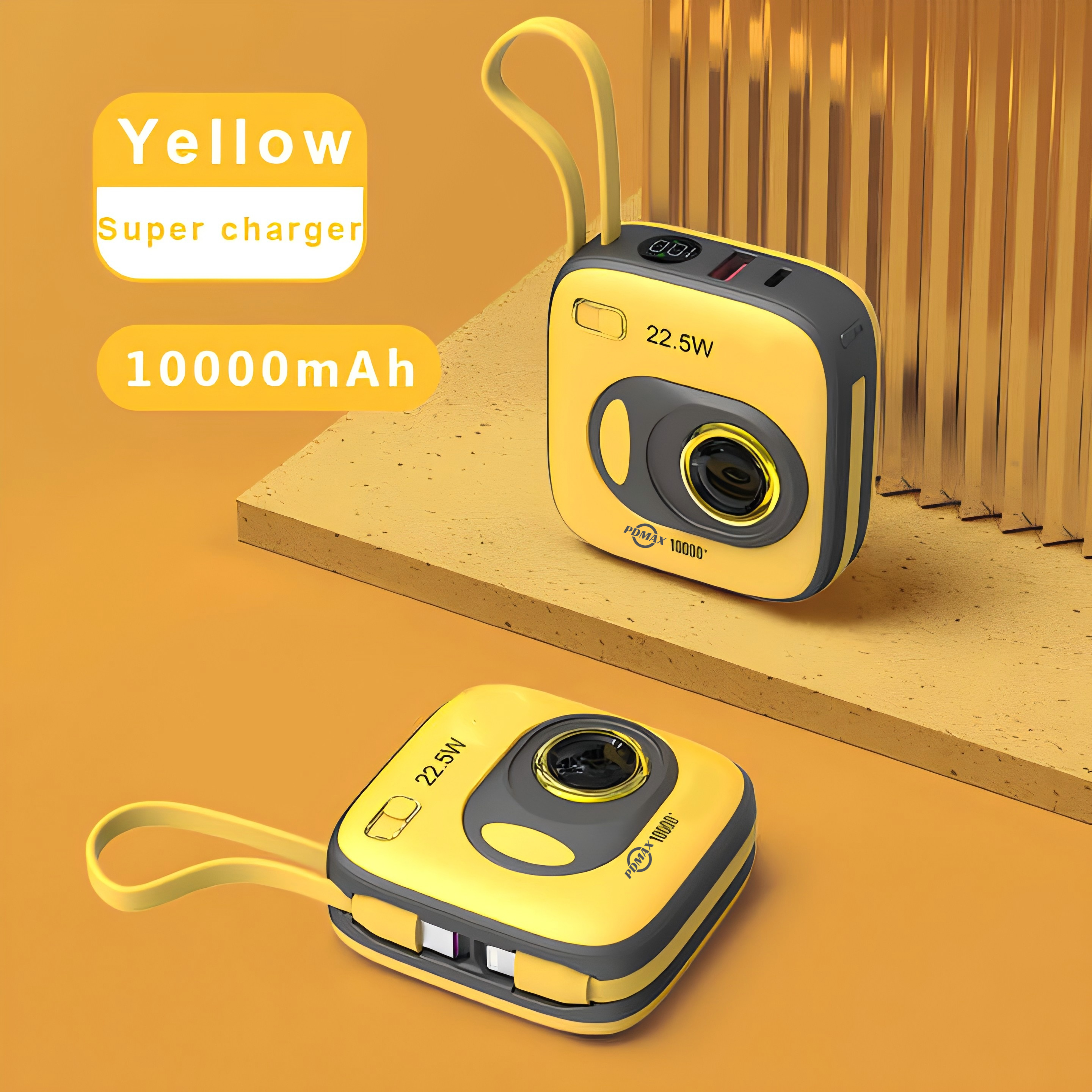 PDMAX 10,000mAh 22.5W Ultra-Fast Charging Power Bank with Digital Display & Dual LED 