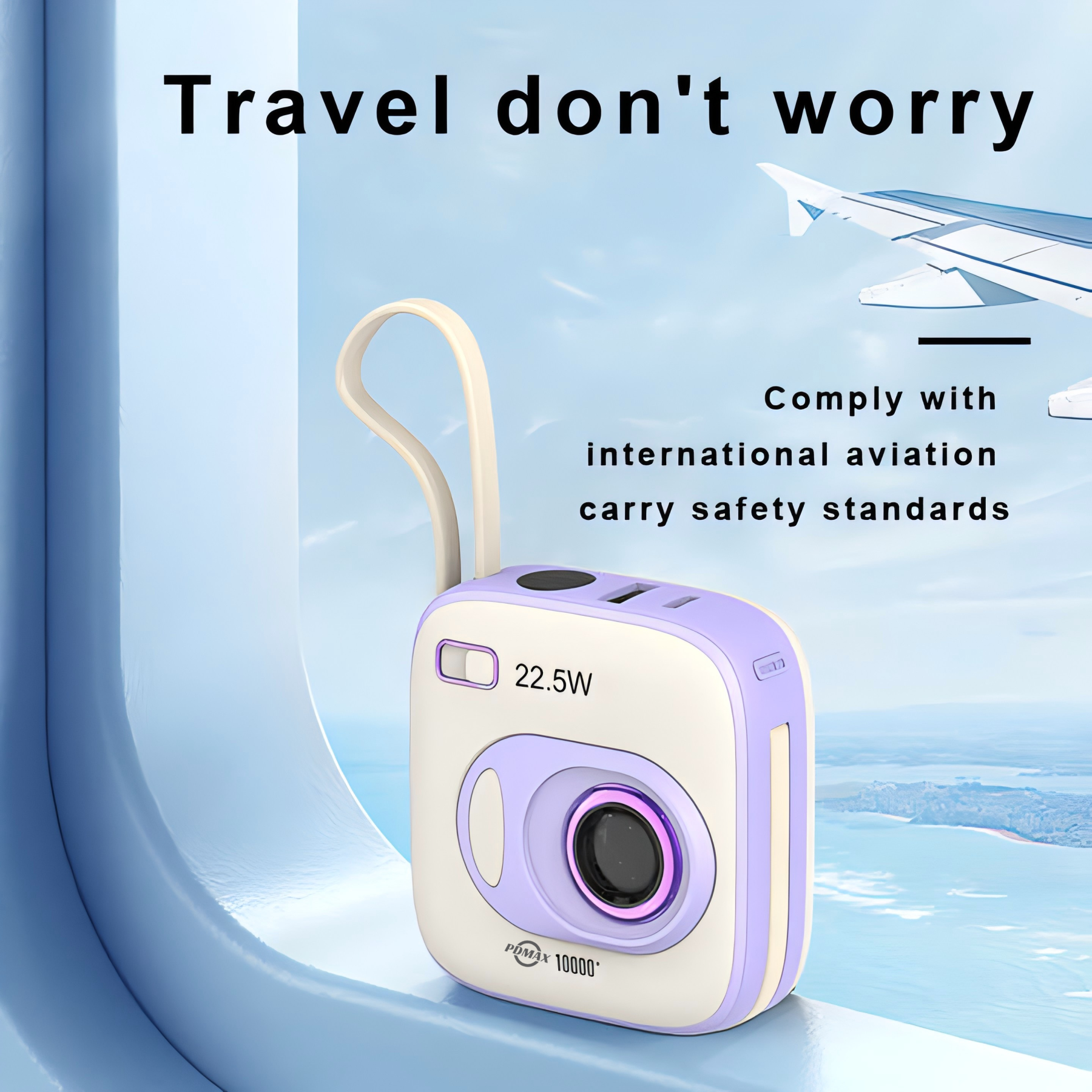 PDMAX 10,000mAh 22.5W Ultra-Fast Charging Power Bank with Digital Display & Dual LED 