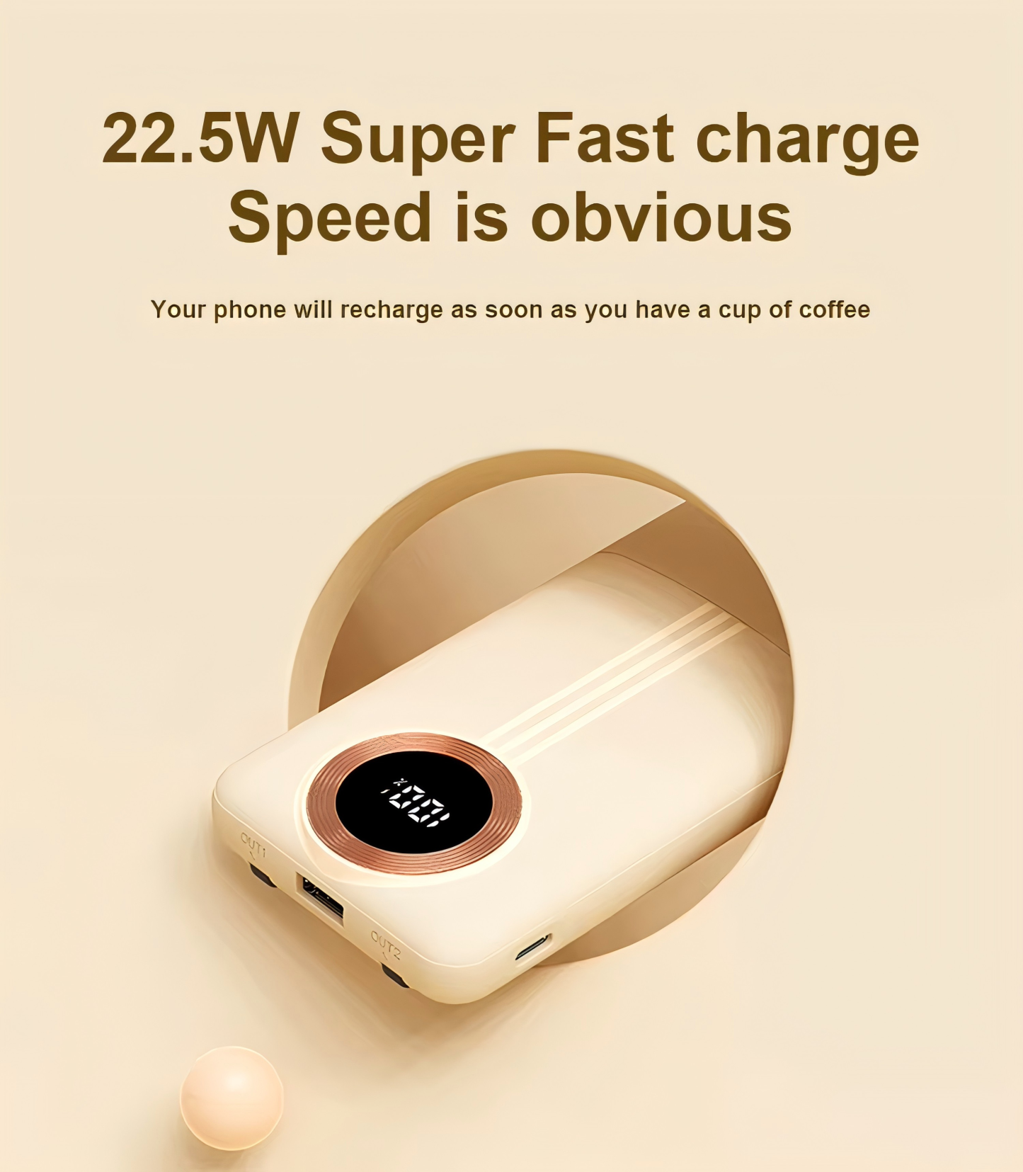 PDMAX 10000mAh big capacity powerbank fast charging powerbank with LED display with built-in charging cable