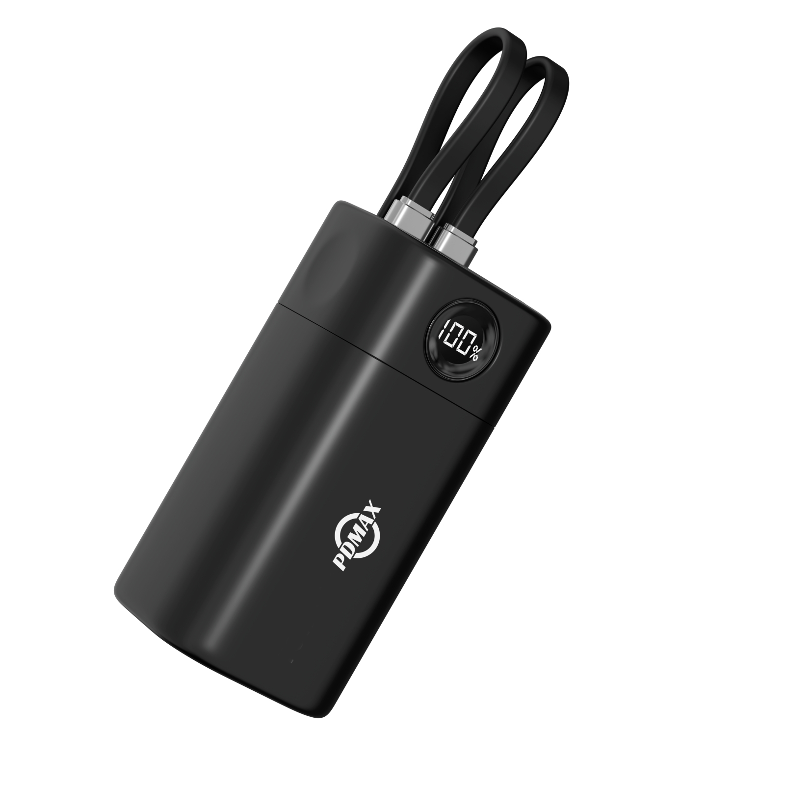 PDMAX 35W Portable Power Bank with Built-in Cables, Fast Charging Battery Pack with LED Display, Compatible with iPhone, Samsung, iPad and More