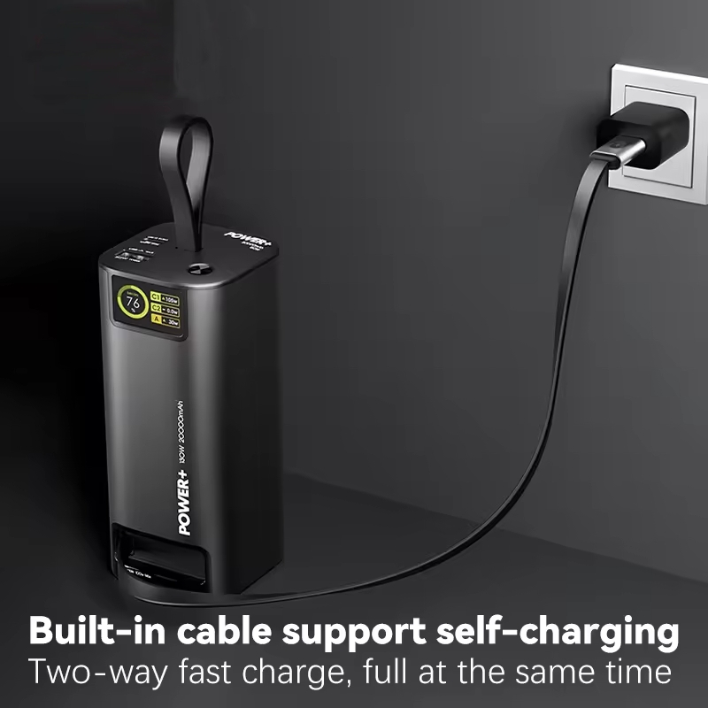 PDMAX 130W Portable Power Bank 20000mAh, Fast Charging External Battery Pack with LED Display, Compatible with Laptop, iPhone, Samsung, Steam Deck, and More