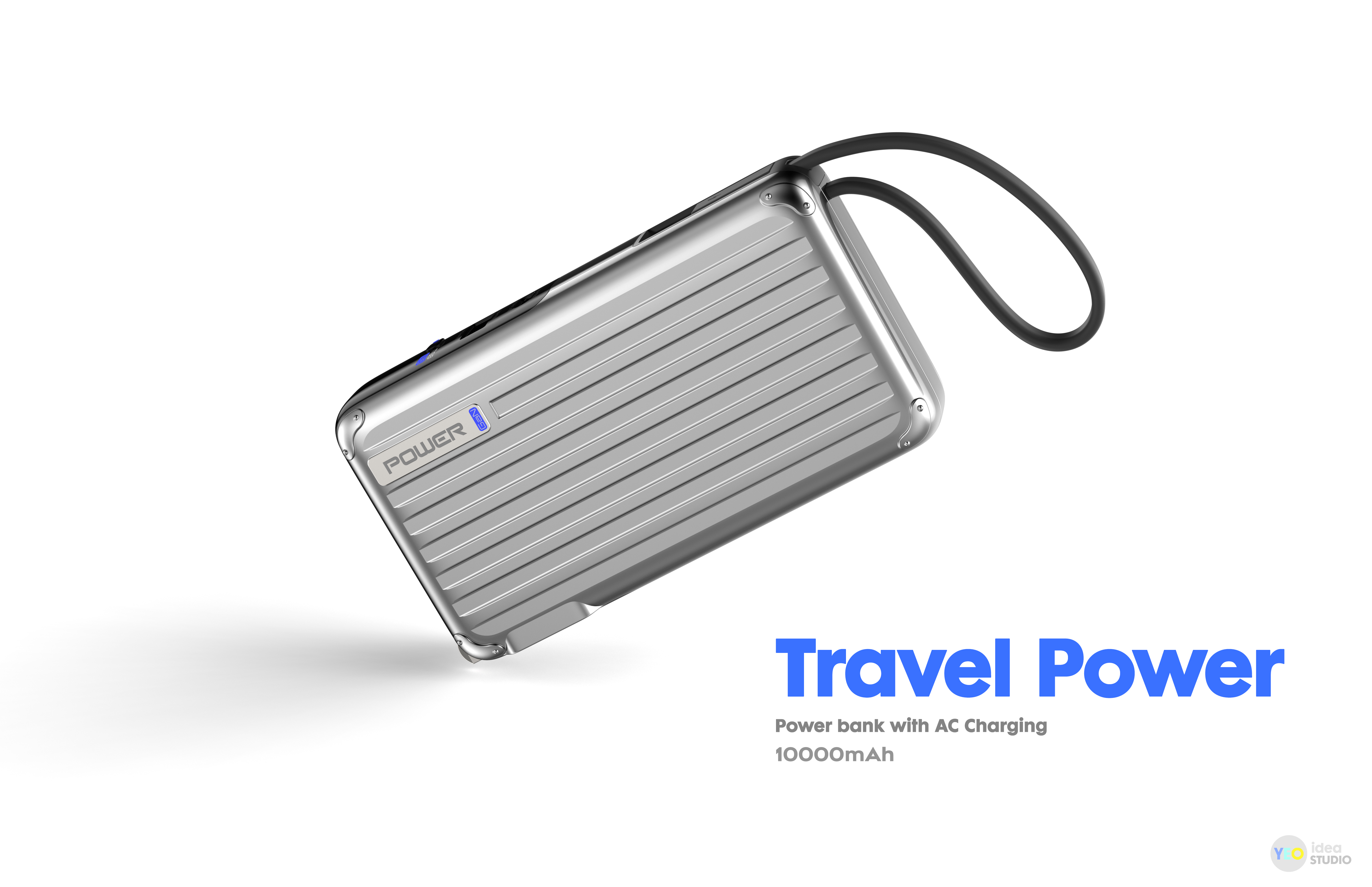 PDMAX 10000mAh Portable Power Bank with Built-in Wall Plug and PD22.5W Fast Charging