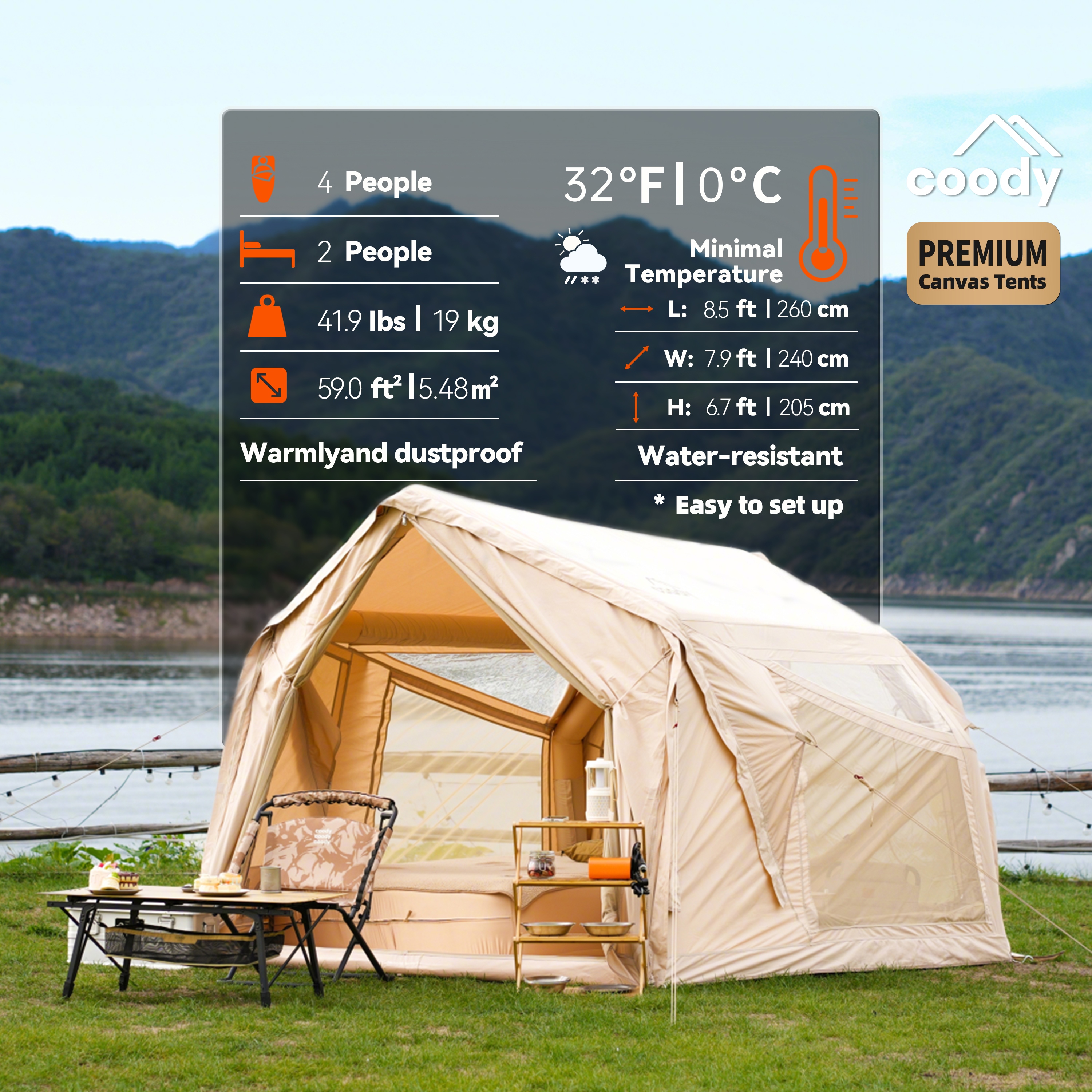 Coody Yustona Inflatable Tent