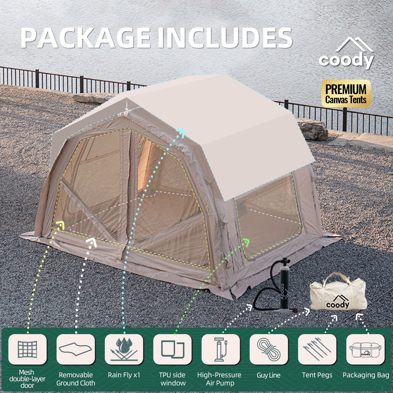 Coody 10.0 Pro Inflatable Tent