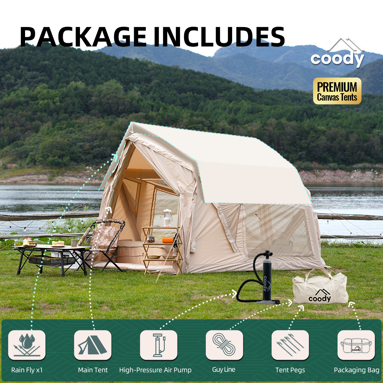 Coody Yustona Inflatable Tent