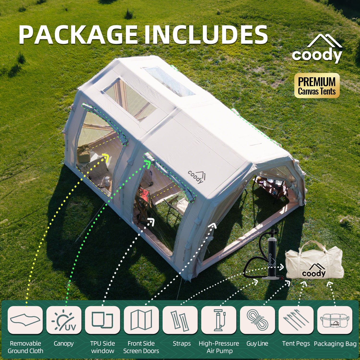 Coody 17.2 Familia Pro Inflatable Tent