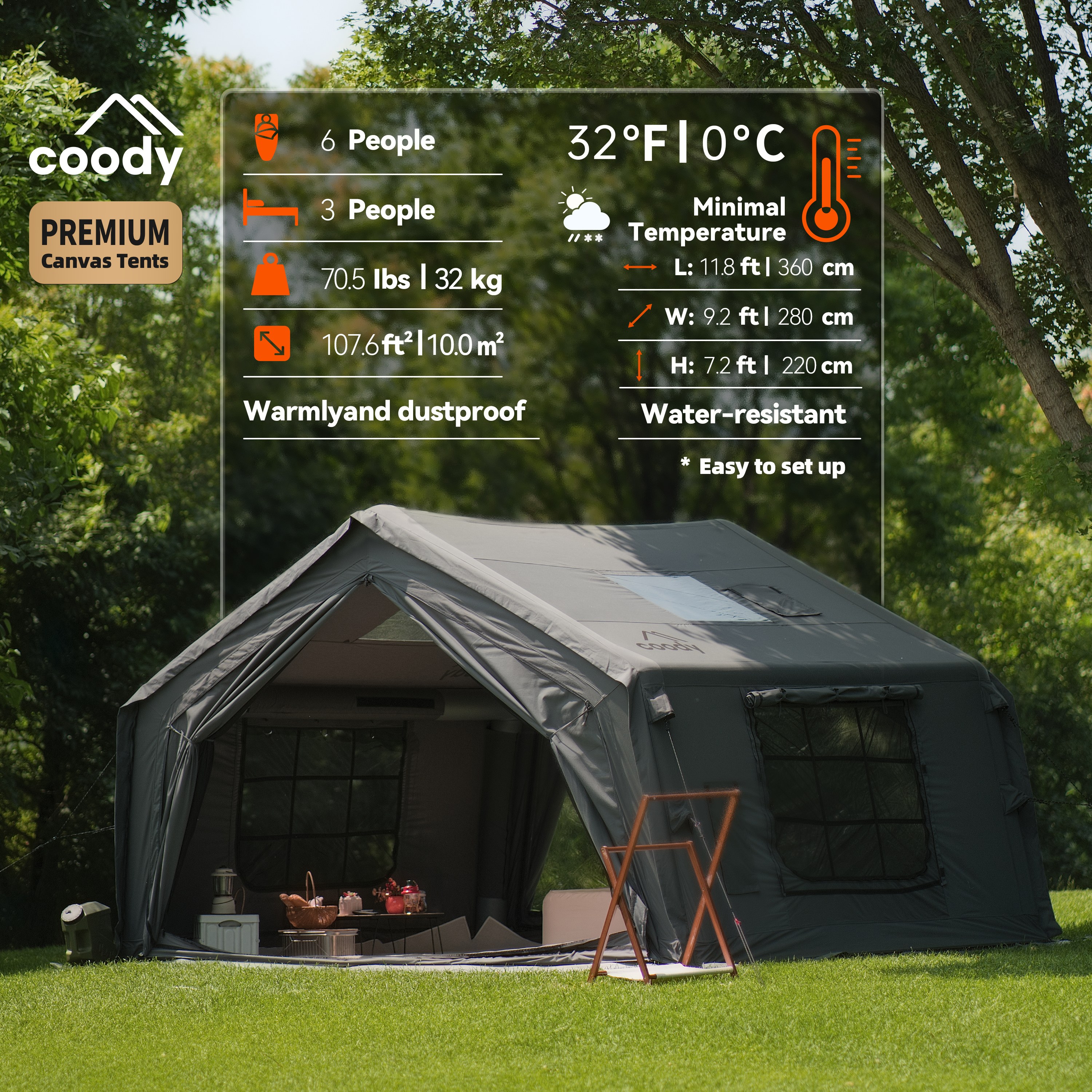 Coody 10.0 Inflatable Tent