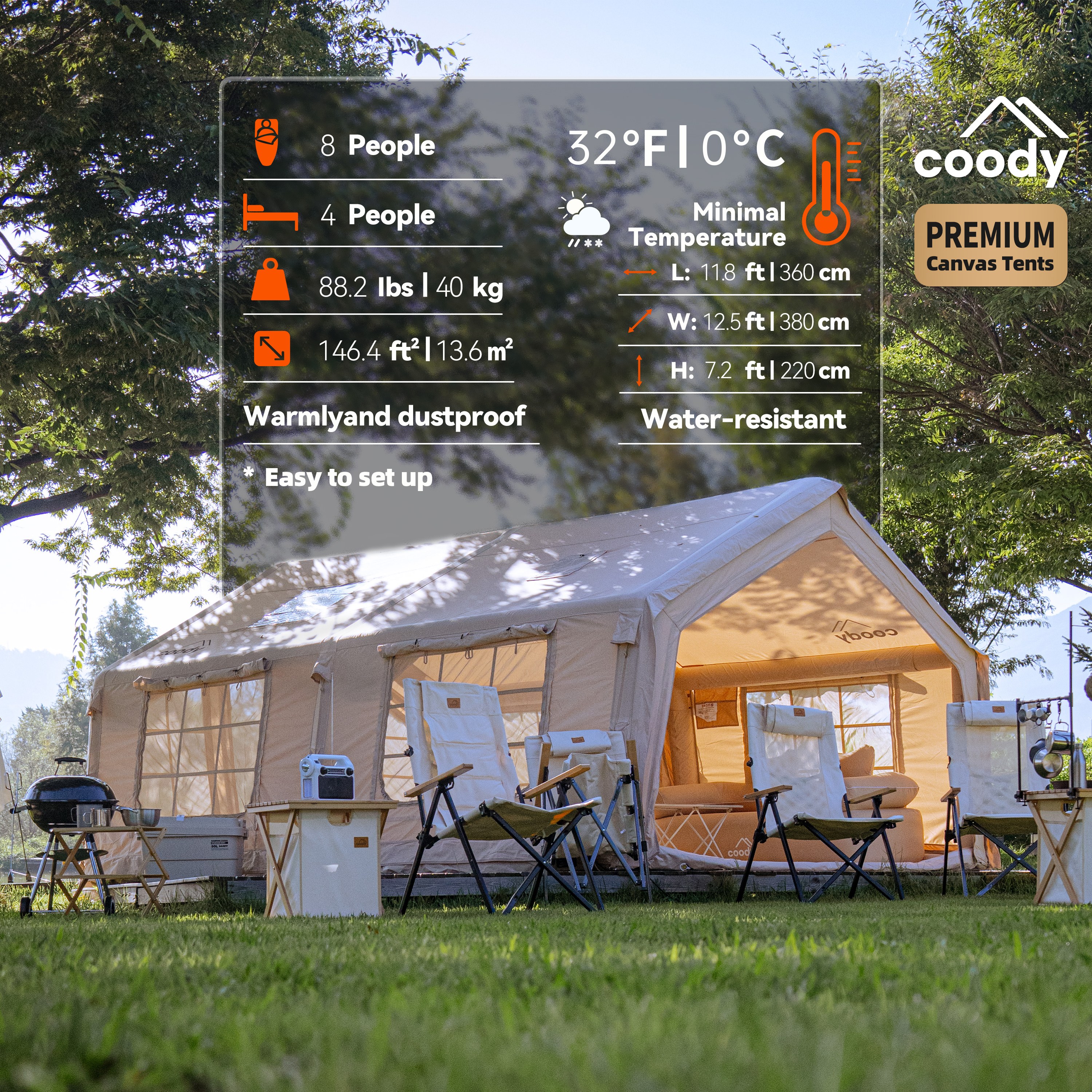 Coody 13.68 Inflatable Tent