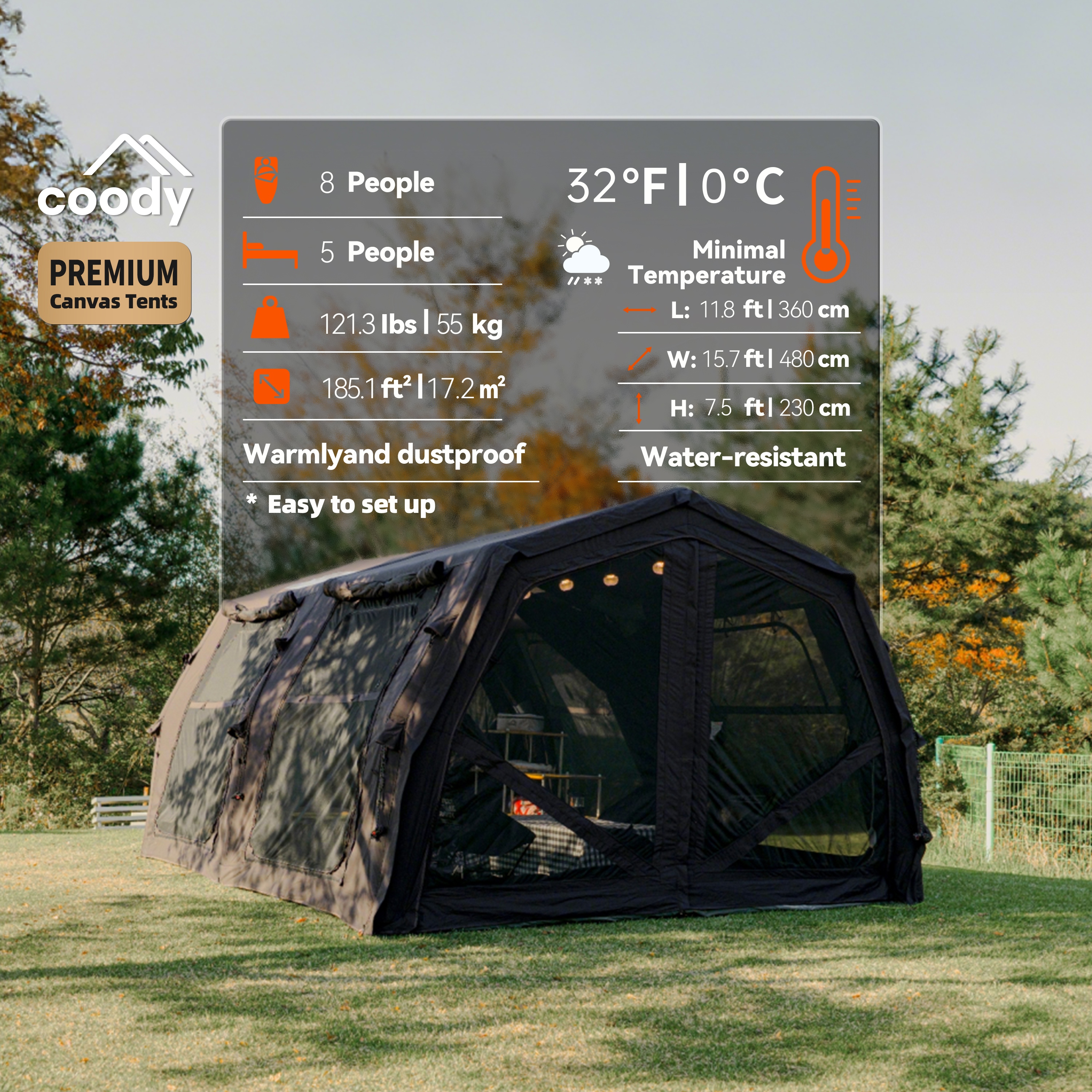 Coody 17.2 Familia Pro Inflatable Tent