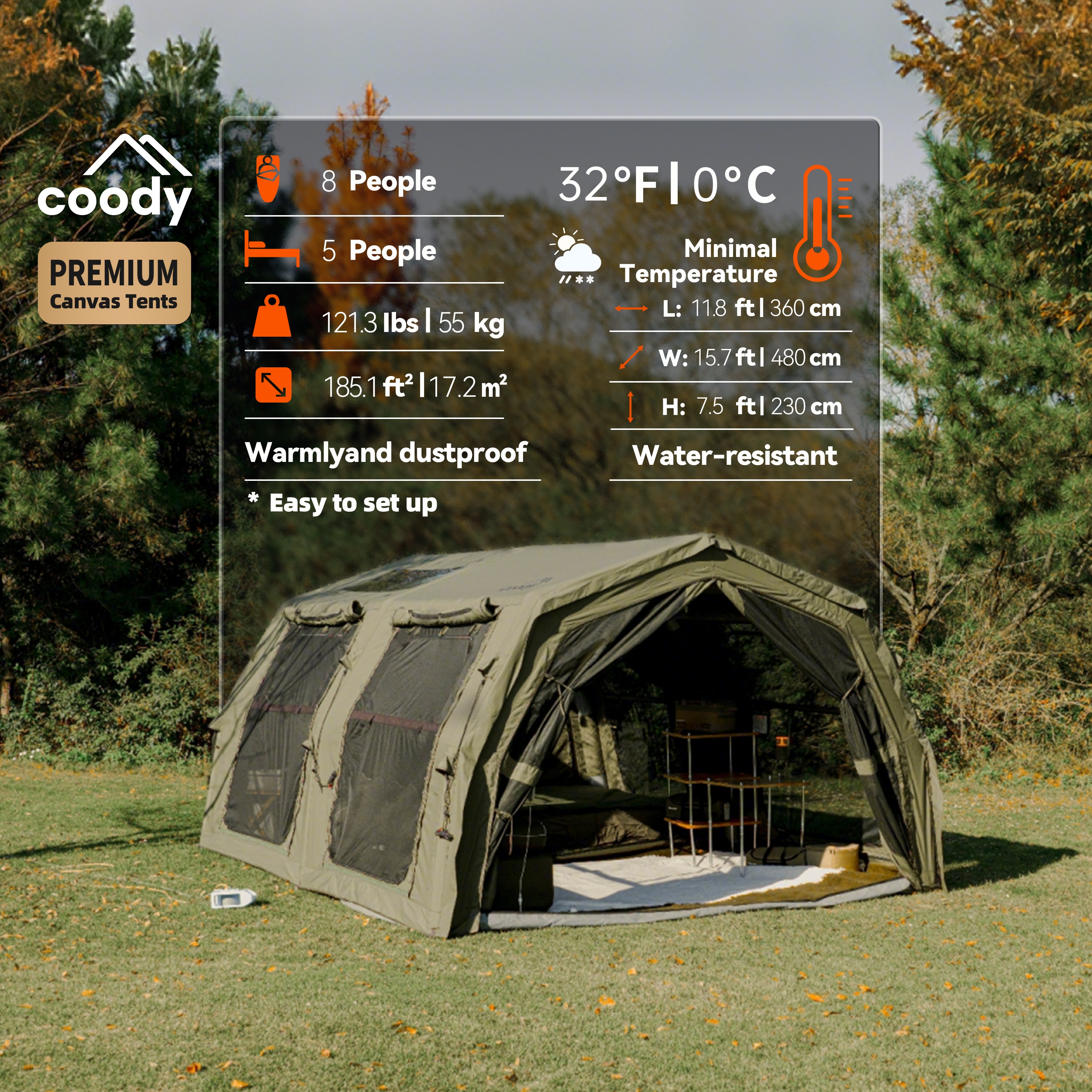 Coody 17.2 Familia Pro Inflatable Tent