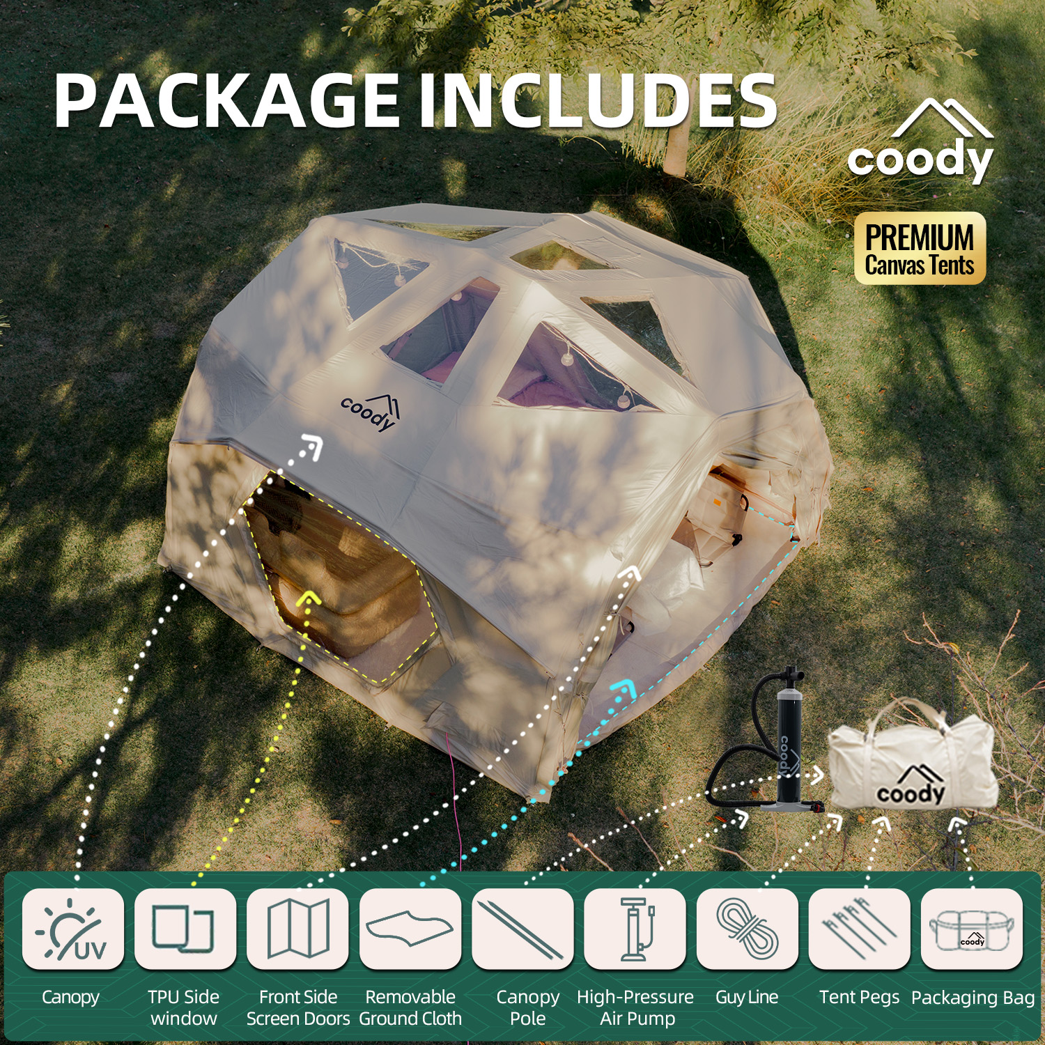 Coody Hubshelter Pro Inflatable Tent