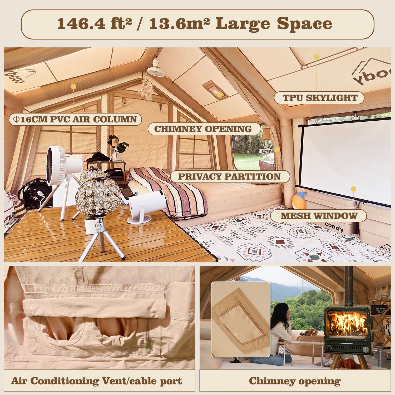 Coody 13.68 Inflatable Tent