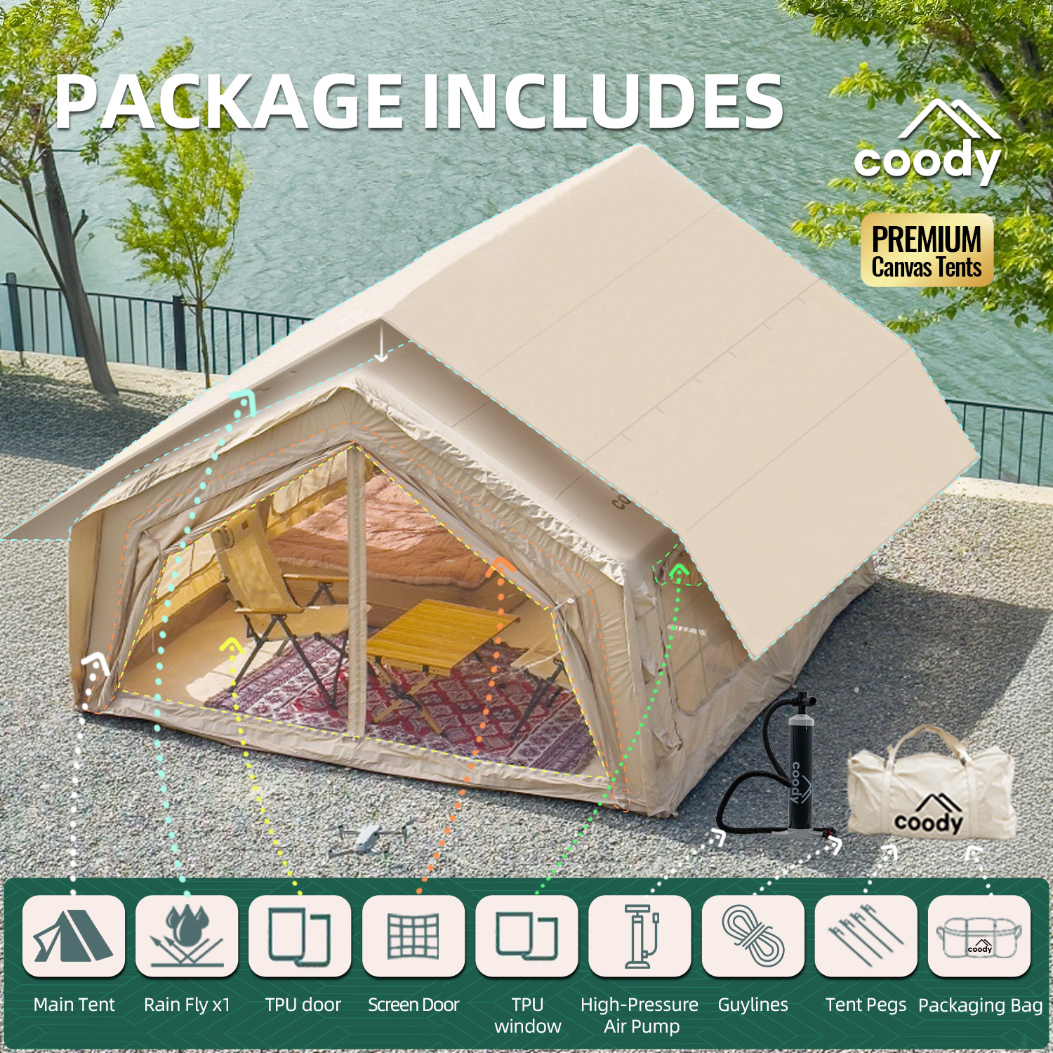 Coody 13.68 Inflatable Tent
