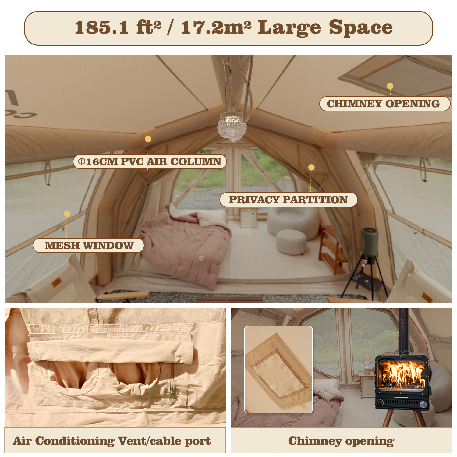 Coody 17.2 Familia Pro Inflatable Tent