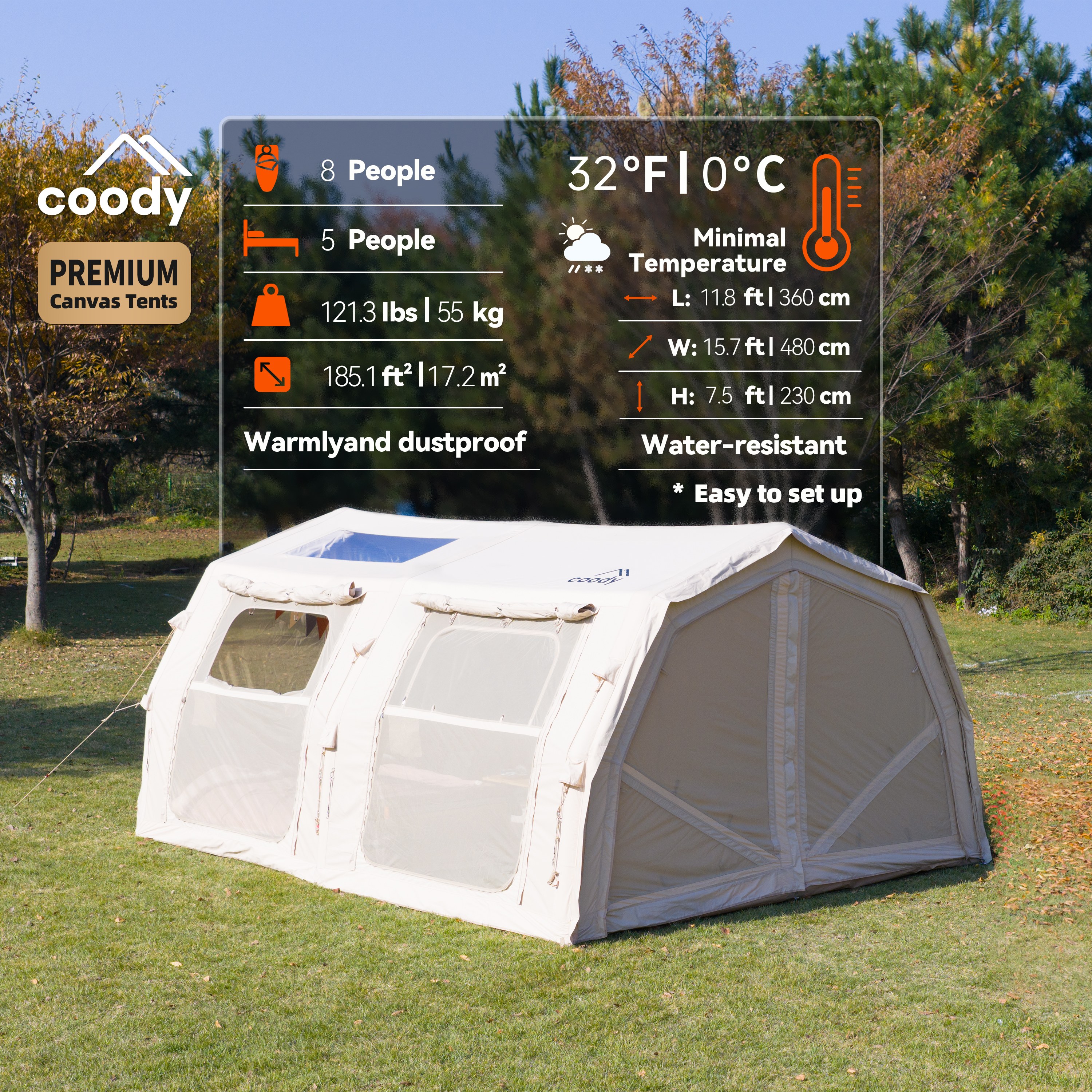 Coody 17.2 Familia Pro Inflatable Tent