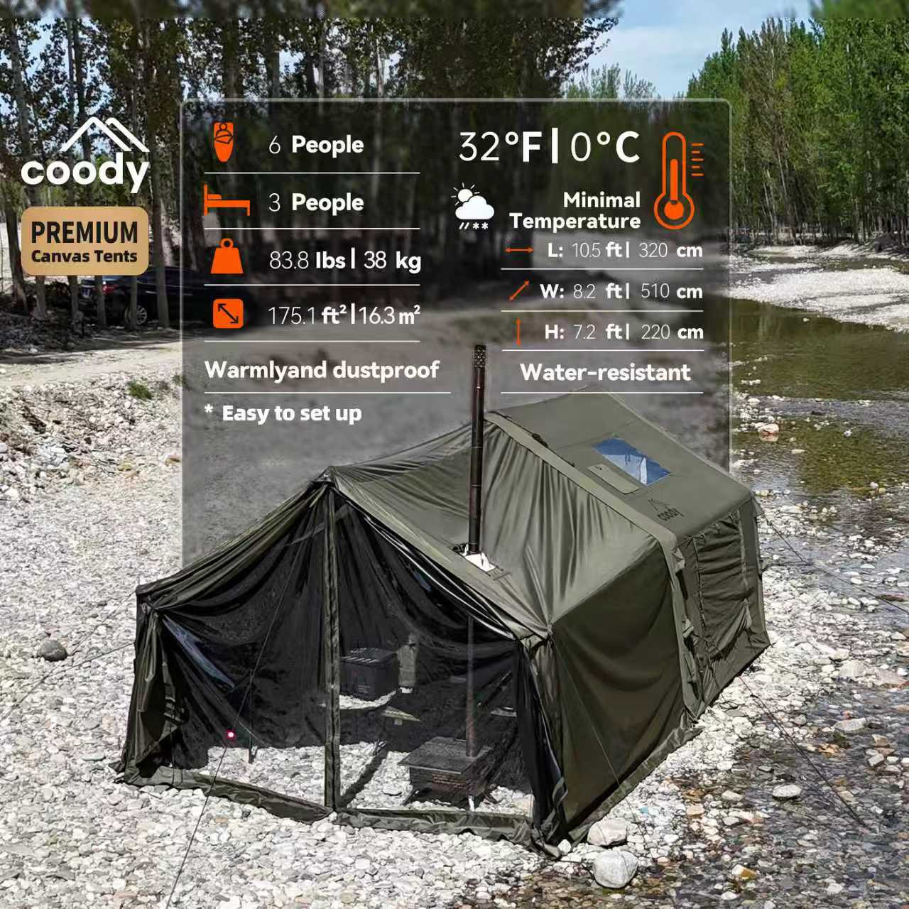 Coody 8.0 Inflatable Tent+Framed Foyer