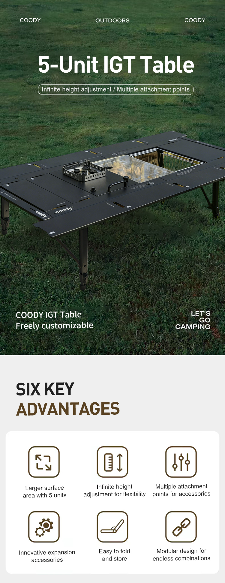 COODY MODULAR FOLDINY TABLE（IGT Table）