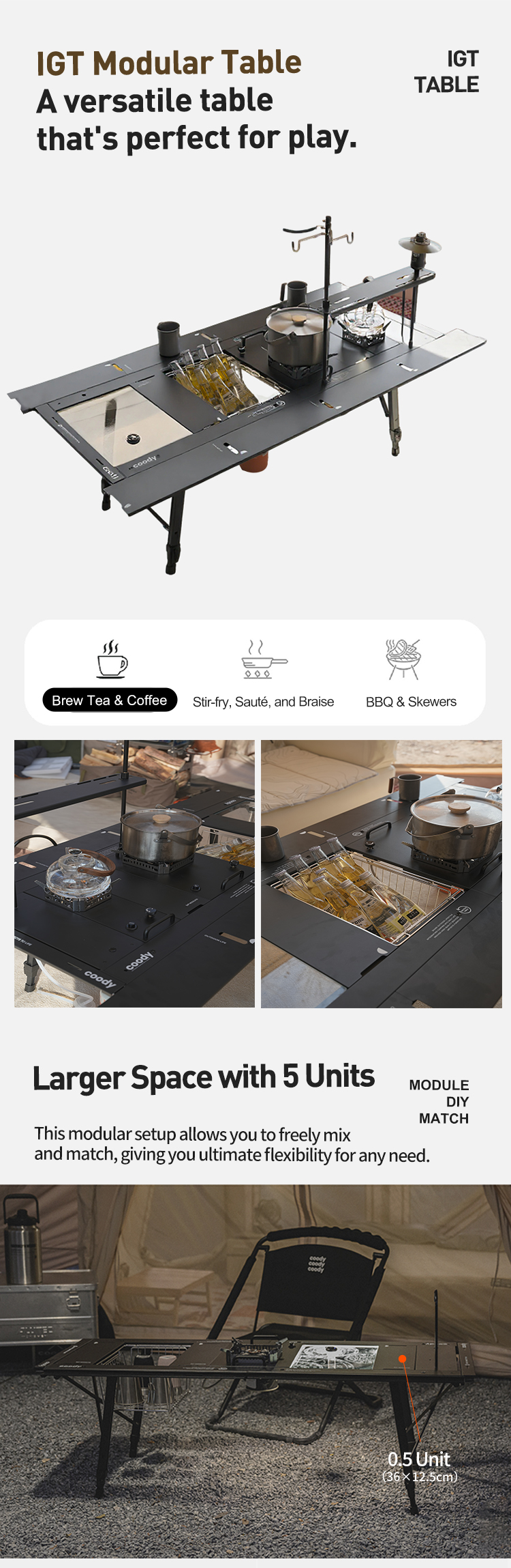COODY MODULAR FOLDINY TABLE（IGT Table）