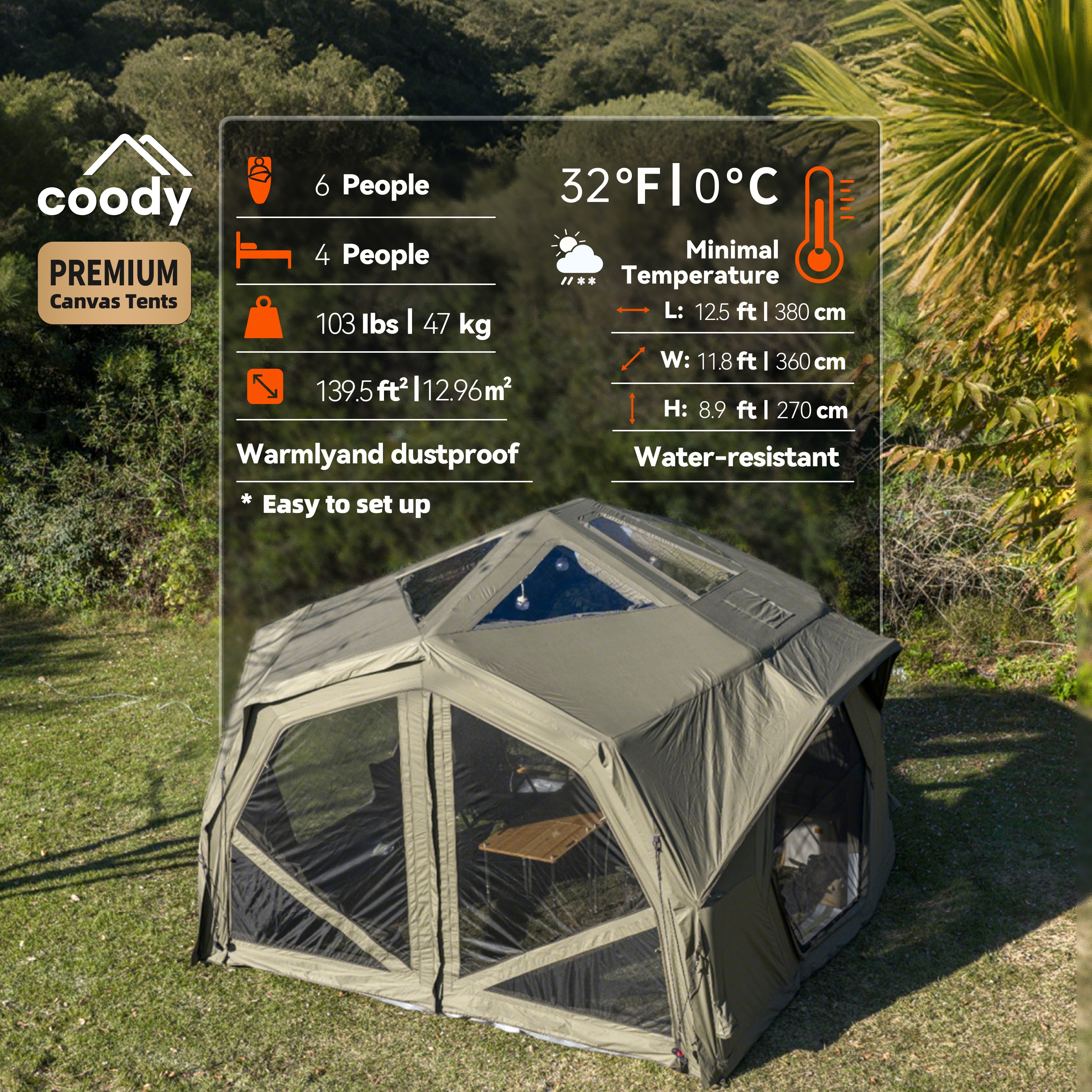 Coody Hubshelter Pro Inflatable Tent