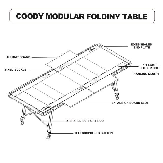  COODY MODULAR FOLDINY TABLE（IGT Table）