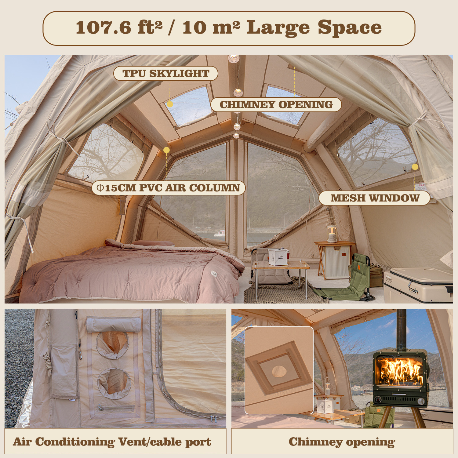 Coody 10.0 Pro Inflatable Tent