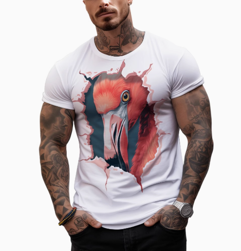 Men's Unisex T shirt Tee Graphic Prints Monster Crew Neck Brown 3D Pri