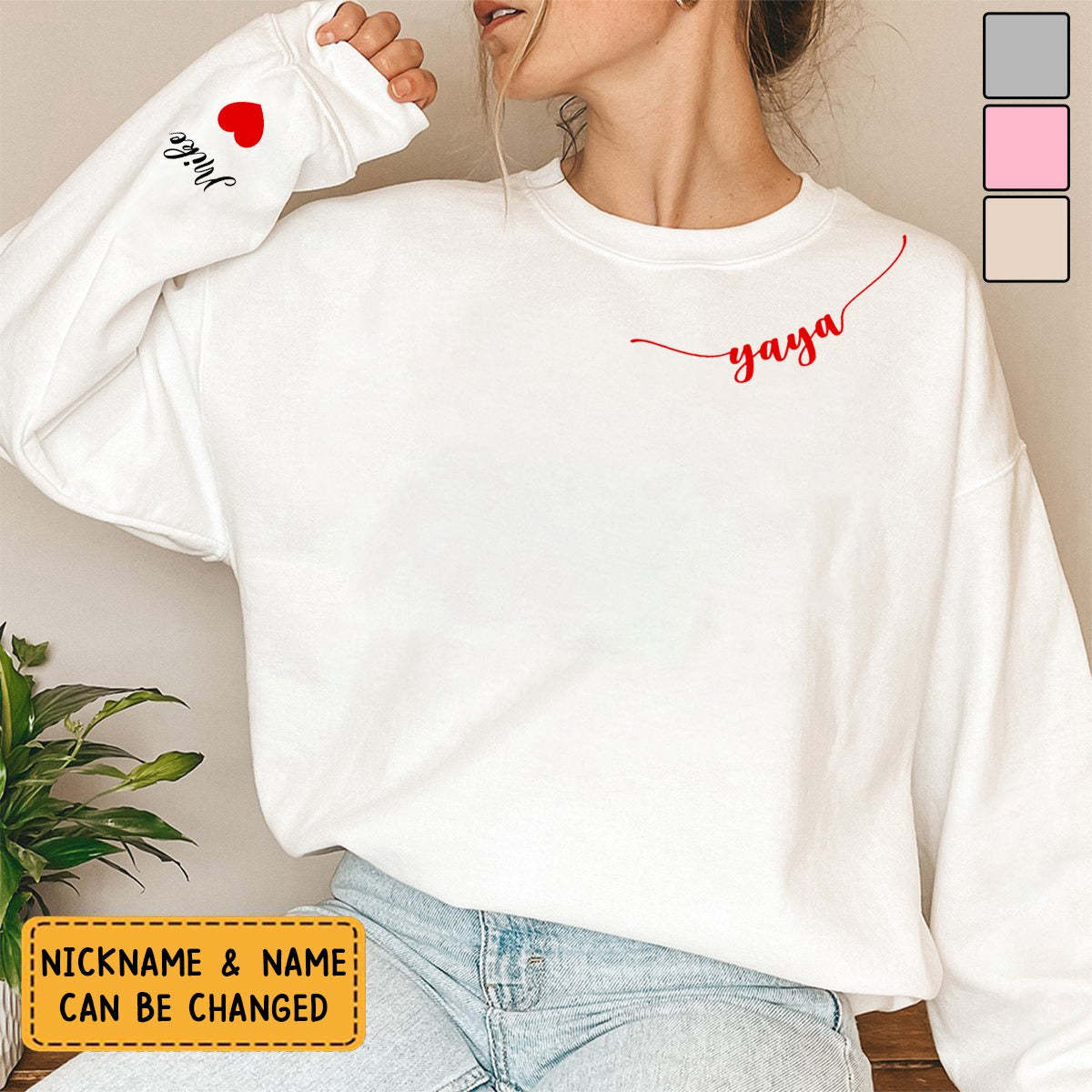 Grandma/ Mom/ Nana Valentine Personalized Sweatshirt