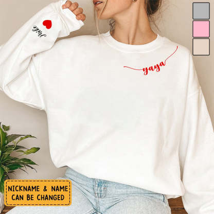 Grandma/ Mom/ Nana Valentine Personalized Sweatshirt