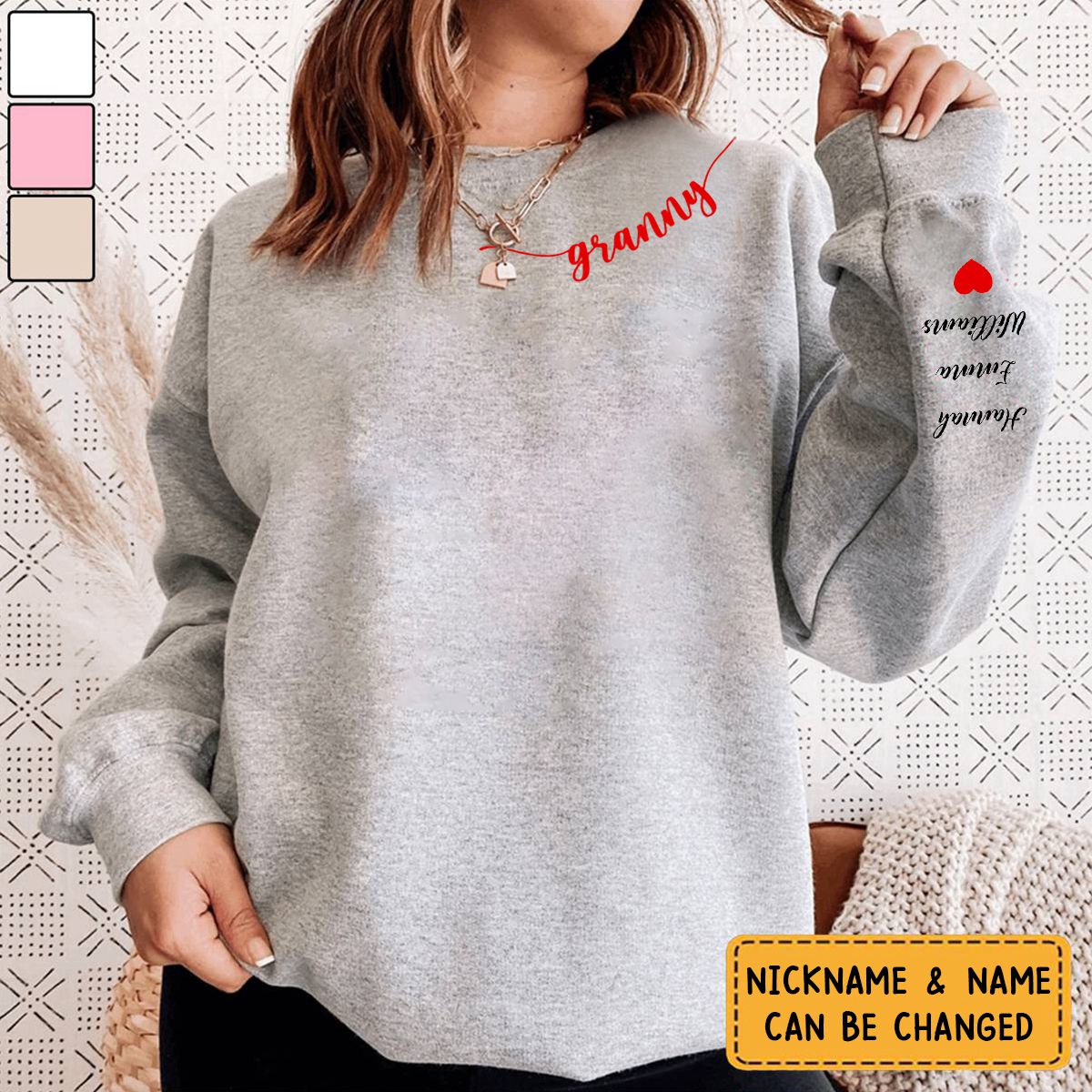 Grandma/ Mom/ Nana Valentine Personalized Sweatshirt
