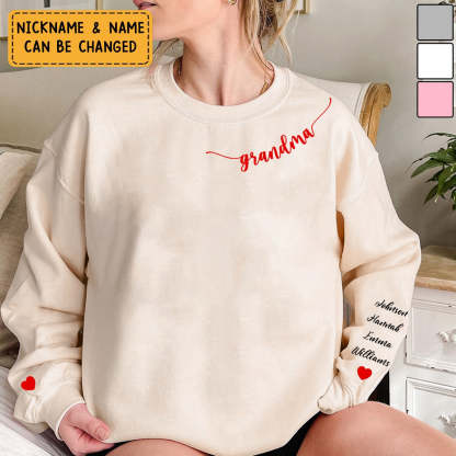 Grandma/ Mom/ Nana Valentine Personalized Sweatshirt