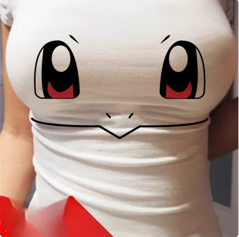 Women's Unisex T Shirt Emoji Print Sexy Big Bust Round Neck White 3D Print Outdoor Street Short Sleeve Print Clothing Sports Designer Casual Big and Tall / Summer / Summer