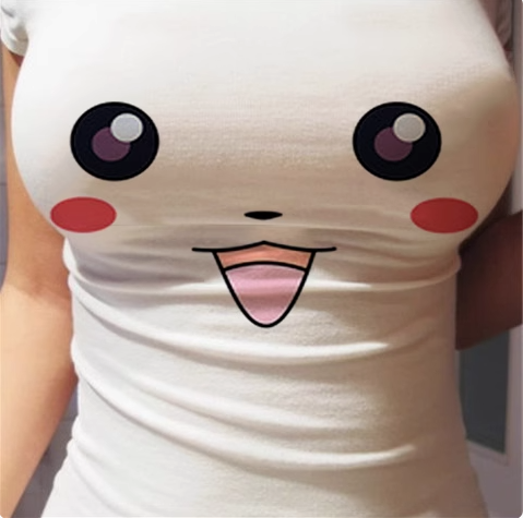 Women's Unisex T Shirt Emoji Print Sexy Big Bust Round Neck White 3D Print Outdoor Street Short Sleeve Print Clothing Sports Designer Casual Big and Tall / Summer / Summer