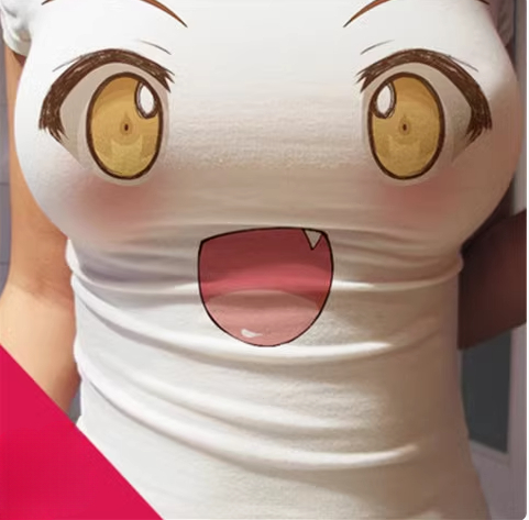 Women's Unisex T Shirt Emoji Print Sexy Big Bust Round Neck White 3D Print Outdoor Street Short Sleeve Print Clothing Sports Designer Casual Big and Tall / Summer / Summer