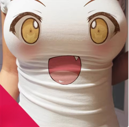 Women's Unisex T Shirt Emoji Print Sexy Big Bust Round Neck White 3D Print Outdoor Street Short Sleeve Print Clothing Sports Designer Casual Big and Tall / Summer / Summer