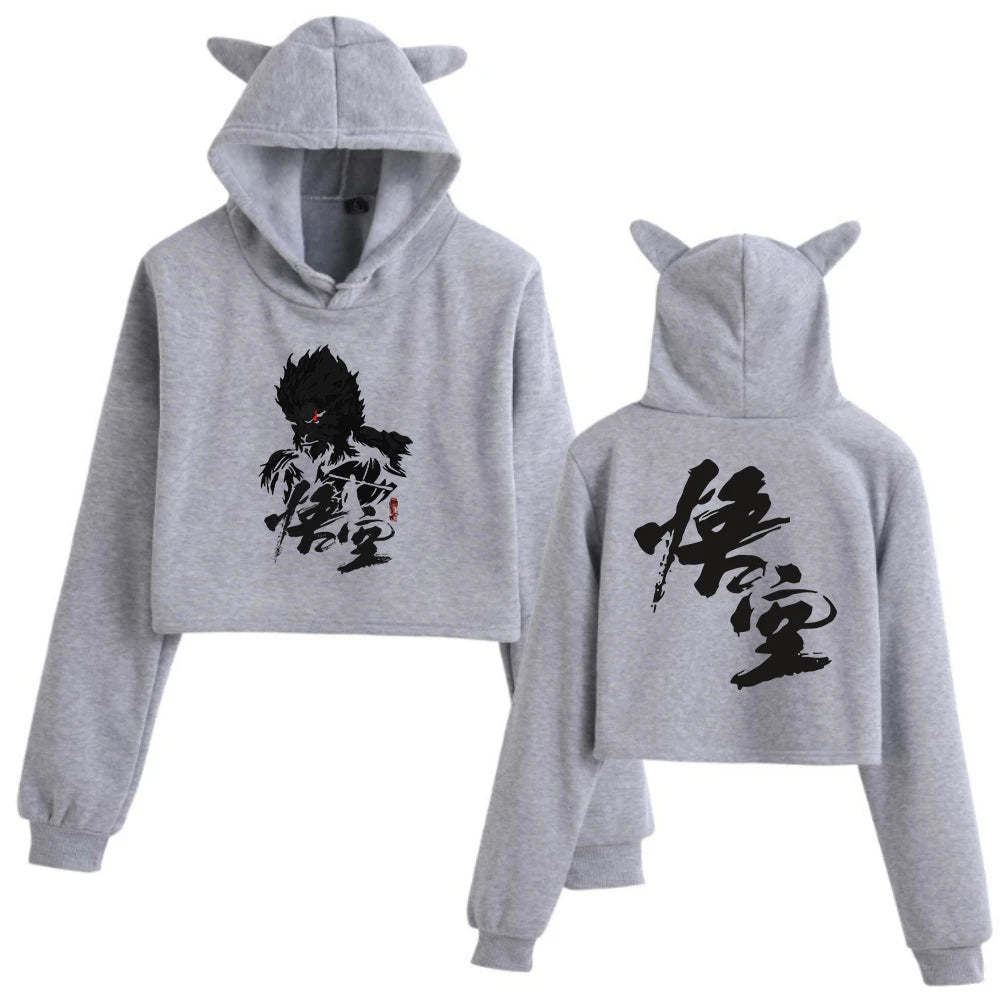 Black Myth : Wukong Women's Hoodie - Gray Edition with The Monkey King