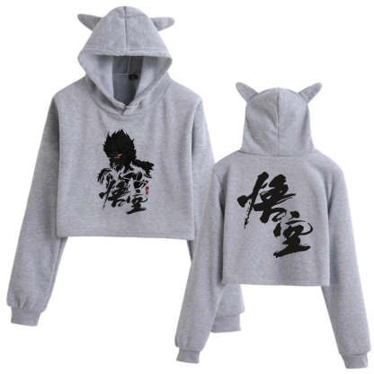 Black Myth : Wukong Women's Hoodie - Gray Edition with The Monkey King Design