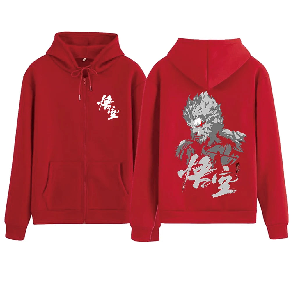 Black Myth : Wukong Hoodie - Red Edition : The Monkey King Design