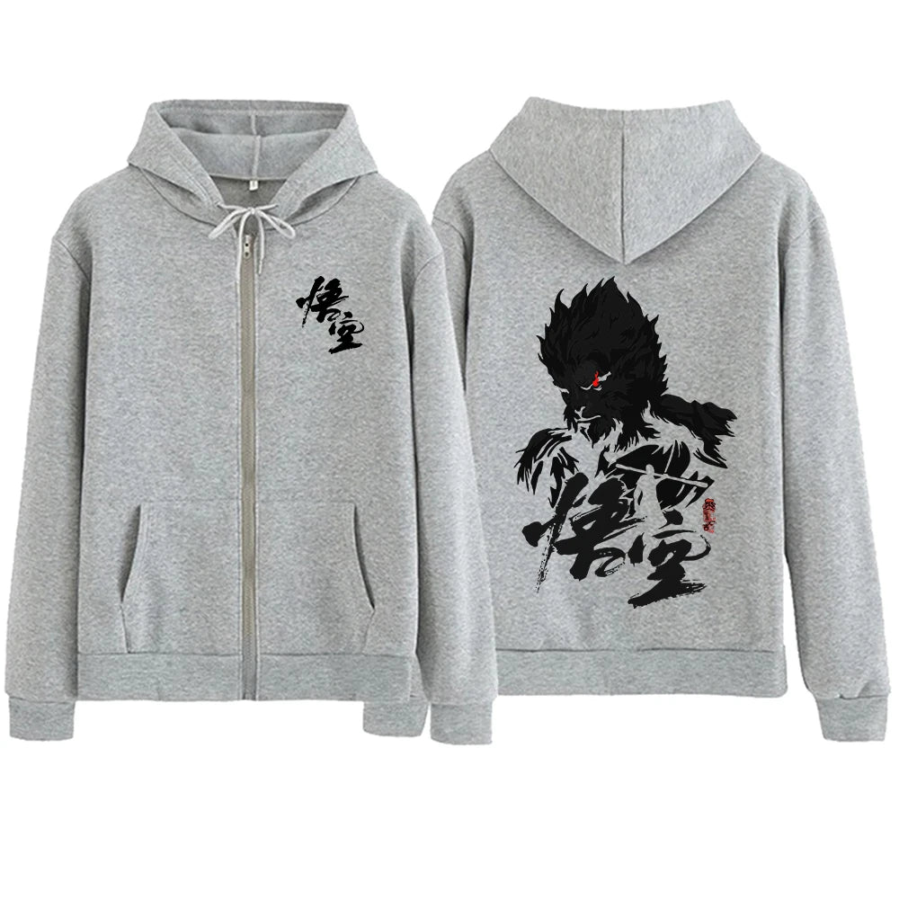 Black Myth : Wukong Hoodie - Gray Edition : The Monkey King Design