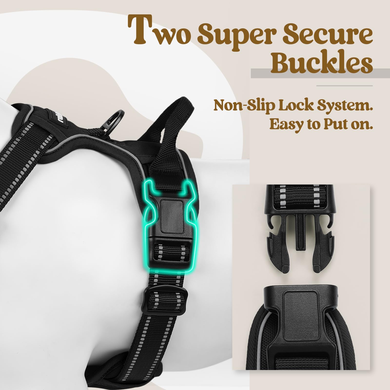 Reflective Harness Large and Medium Dog Chest Harness Vest Style Dog Traction