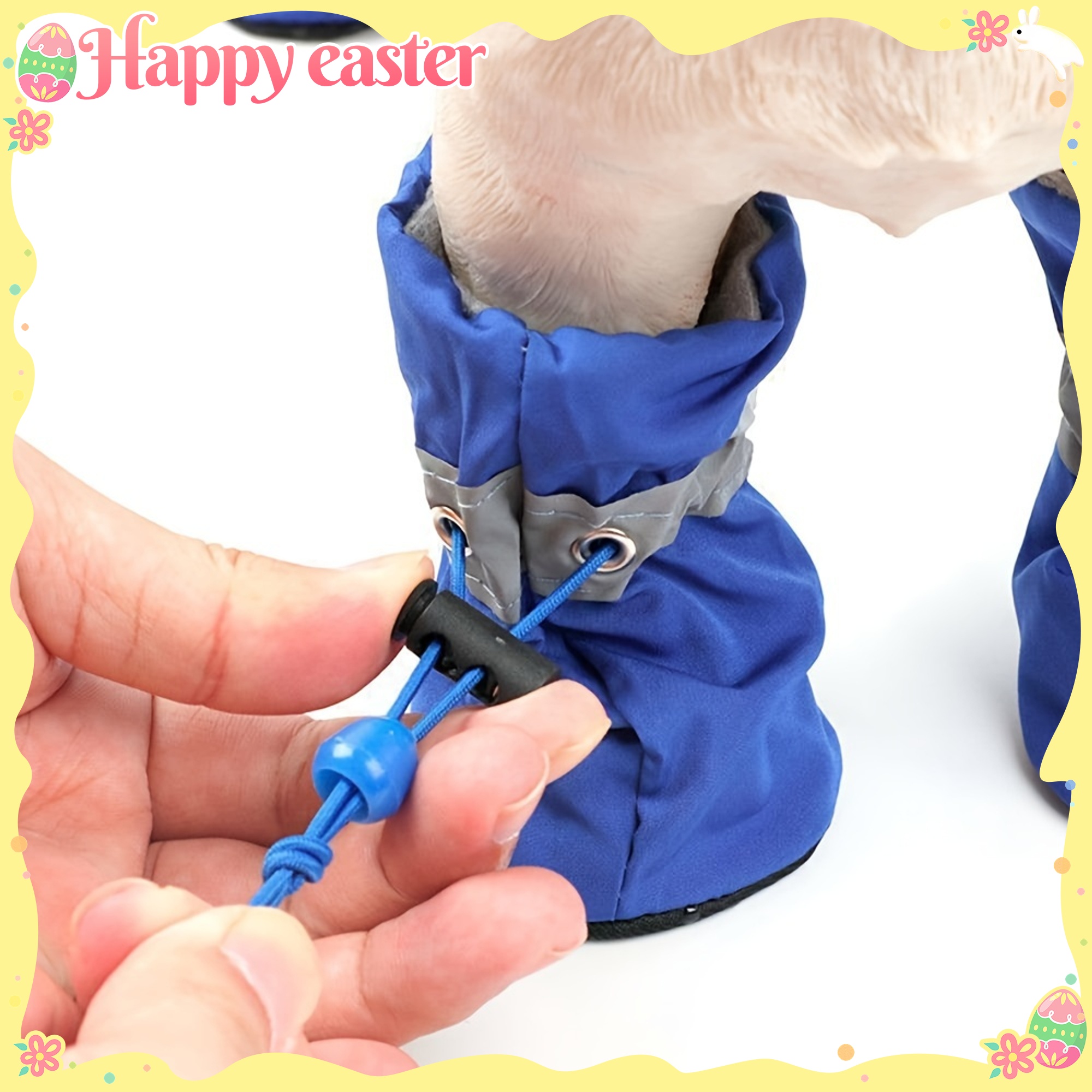 4pcs Water-Resistant Dog Shoes Anti-Slip Sole Dog Boots & Paw Protector