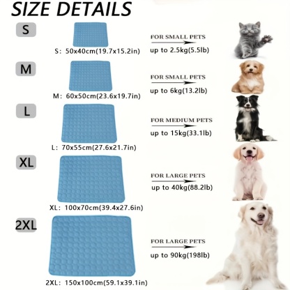 Instant Cool Dog Bed - Dog Cooling Mat