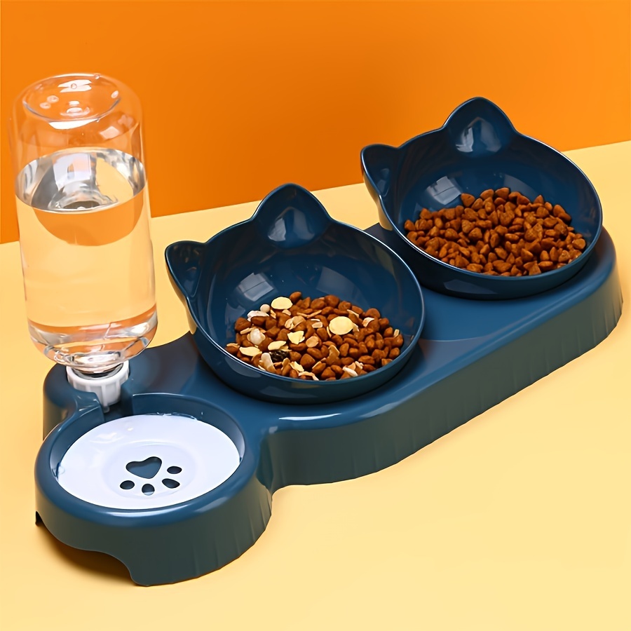 New Pet Anti-Slip Slanted Mouth Cat Bowl Home Style Automatic Drinking Bowl