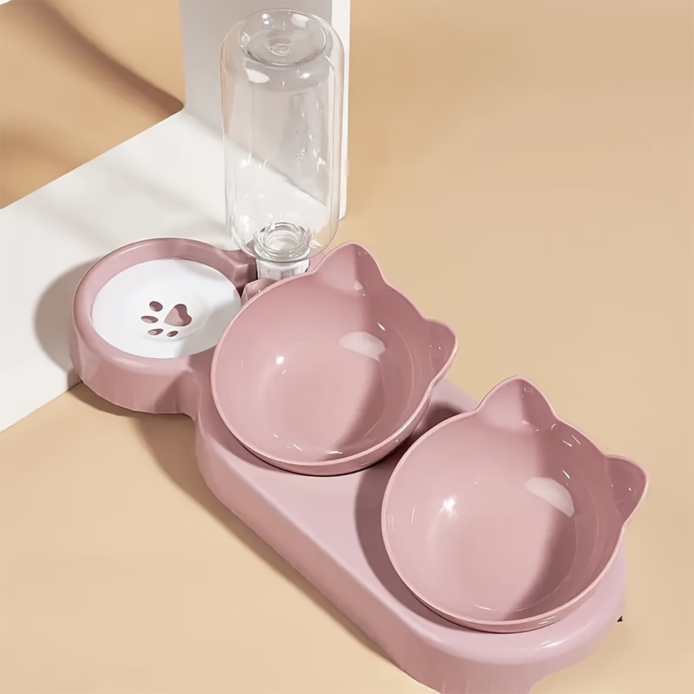 New Pet Anti-Slip Slanted Mouth Cat Bowl Home Style Automatic Drinking Bowl