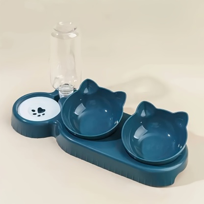 New Pet Anti-Slip Slanted Mouth Cat Bowl Home Style Automatic Drinking Bowl