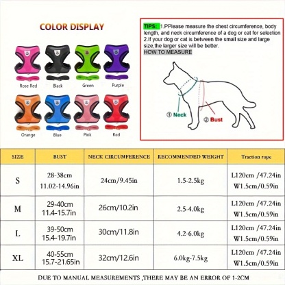 Breathable Reflective Puppy Dog Harness