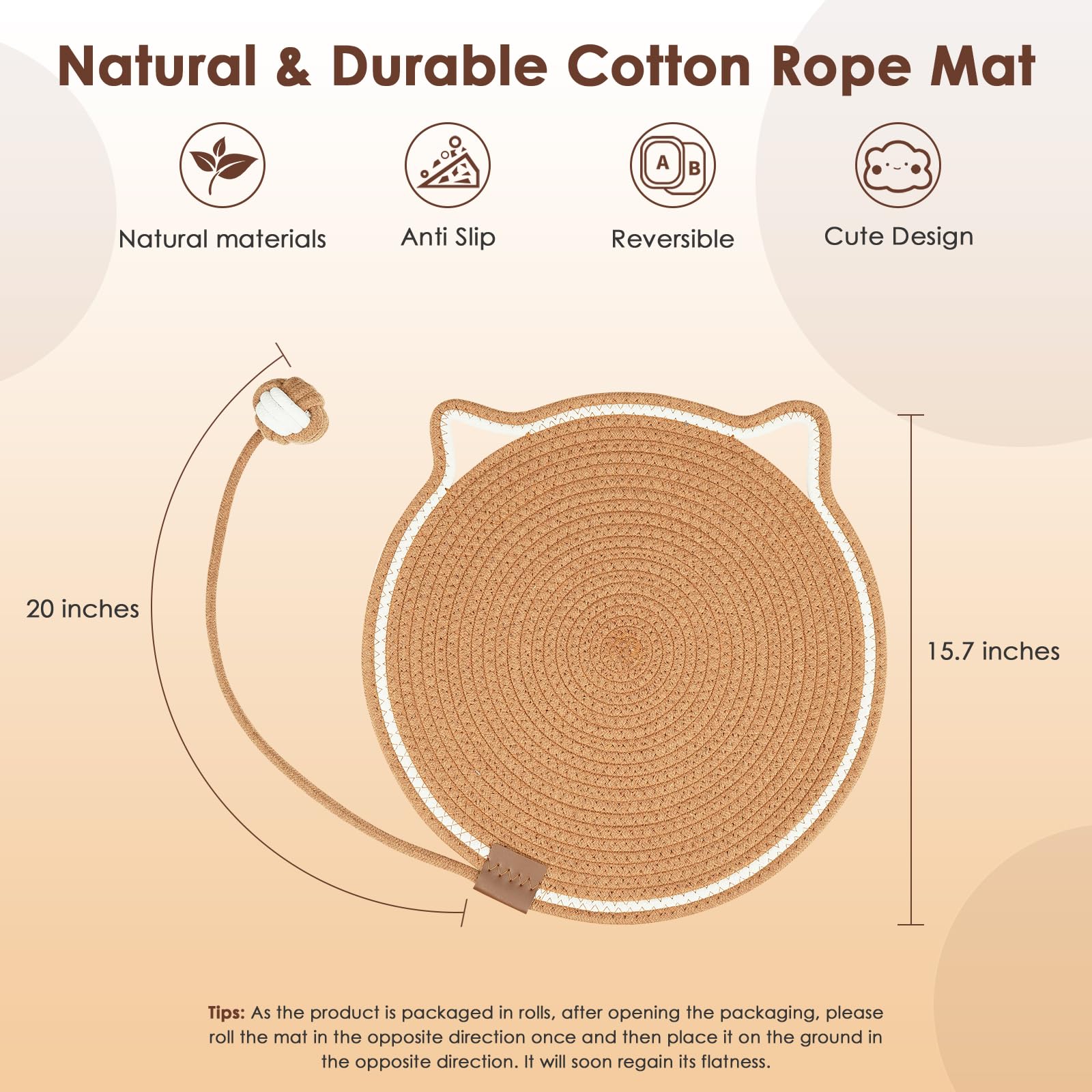  Durable Sisal Cat Scratcher Mat