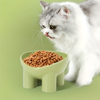 Sleek Design Elevated Pet Bowl with Stand - Neck-Friendly