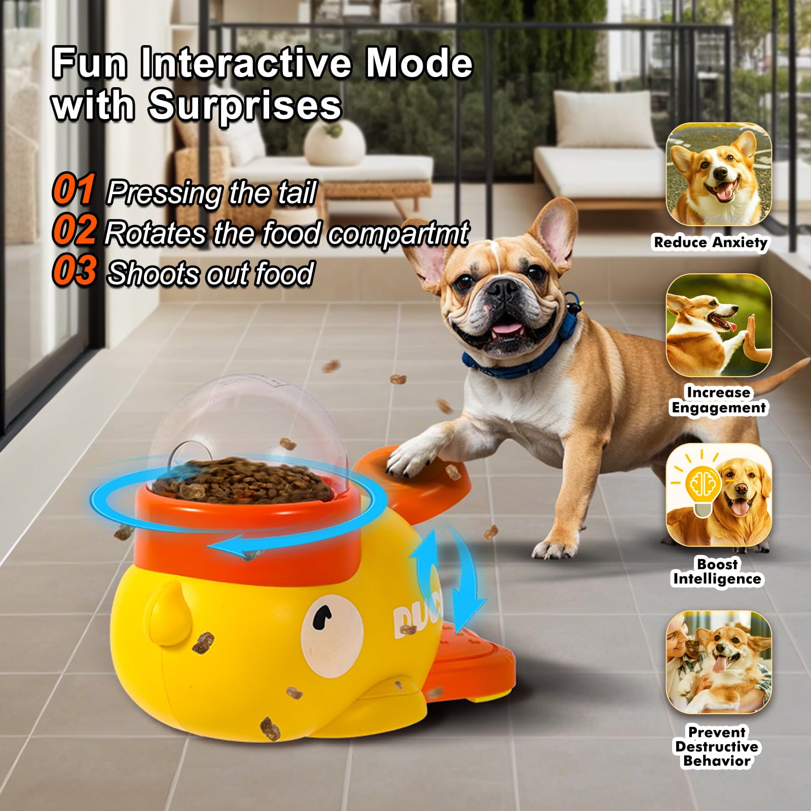 2-in-1 Interactive Dog Slow Feeder Puzzle Toy
