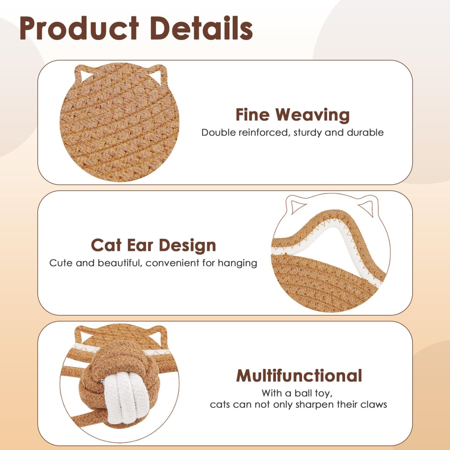  Durable Sisal Cat Scratcher Mat